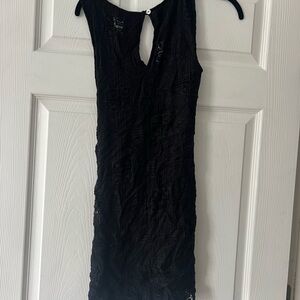 Black Halter Cut Out Ruched Mini Dress